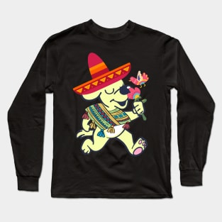 dog Mexican Spaniard flowers Mexico Spain Long Sleeve T-Shirt